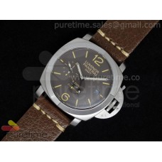 PAM402 1950 8 Days GMT Brown Dial on Custom Brown Leather Strap