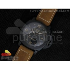 PAM441 O Real Ceramic V6F 1:1 Best Edition on Brown Asso Strap P.9001