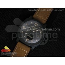 PAM441 M SF DLC Black Dial on Dark Brown Asso Strap P9001