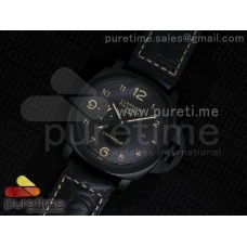 PAM441 O PVD Lite on Black Leather Strap P9001