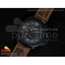 PAM441 O PVD Lite on Brown Leather Strap P9001