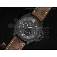 PAM441 O DLC Best Edition on Brown Croc-style Leather Strap P.9000 Movement