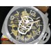 Luminer 47mm SS Skeleton White Skull Dial on Brown ASSO Strap A6497