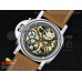 Luminer 47mm SS Skeleton White Skull Dial on Brown ASSO Strap A6497