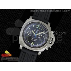 PAM253 I 1:1 Best Edition Black Textured Dial on Black Rubber Strap A7750