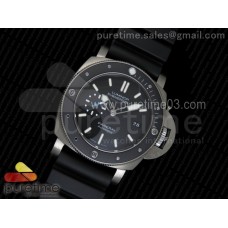 PAM1389 Titanium Lite XF Best Edition Black Ceramic Bezel Black Dial on Black Rubber Strap P.9010