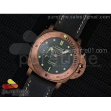 PAM382 N Bronzo SF Best Edition on Brown Distressed Calfskin Strap P9000 Clone