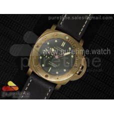 PAM382 N Bronzo V6F 1:1 Best Edition Lite on Brown Distressed Calfskin Strap P9000