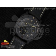 PAM508 P V6F 1:1 Best Edition Real Ceramic on Black Distressed Calfskin Strap P9000