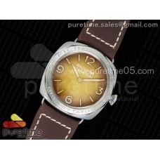 PAM687 Acciaio Brevettato ZF 1:1 Best Edition Brown Dial on Brown Leather Strap P.3000 Super Clone