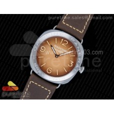 PAM687 Acciaio Brevettato SF Best Edition Brown Dial on Brown Leather Strap P.3000 Super Clone