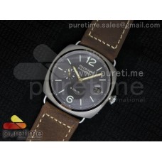 PAM346 N Titanium Radiomir 8 Days V6F Best Edition on Brown ASSO Strap P2002