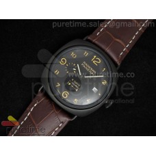 PAM384 Radiomir 8 Days PVD Numeral Dial on Dark Brown Leather Strap A23J