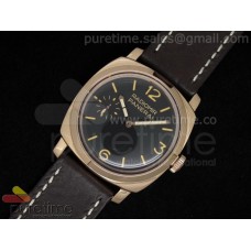 Radiomir RG Black Dial on Dark Brown Leather Strap A6497