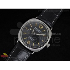 Radiomir Black Seal Automatic SS Black Dial on Black Leather Strap A21J