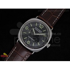 Radiomir Black Seal SS Black Dial on Brown Leather Strap A21J