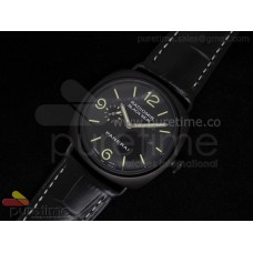 Radiomir Black Seal PVD Black Dial on Black Leather Strap A21J