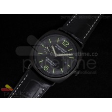 Radiomir Black Seal Automatic PVD Black Dial on Black Leather Strap A21J