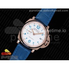 PAM756 Luminor Due VSF Best Edition White Dial on Blue Leather Strap AXXXIV